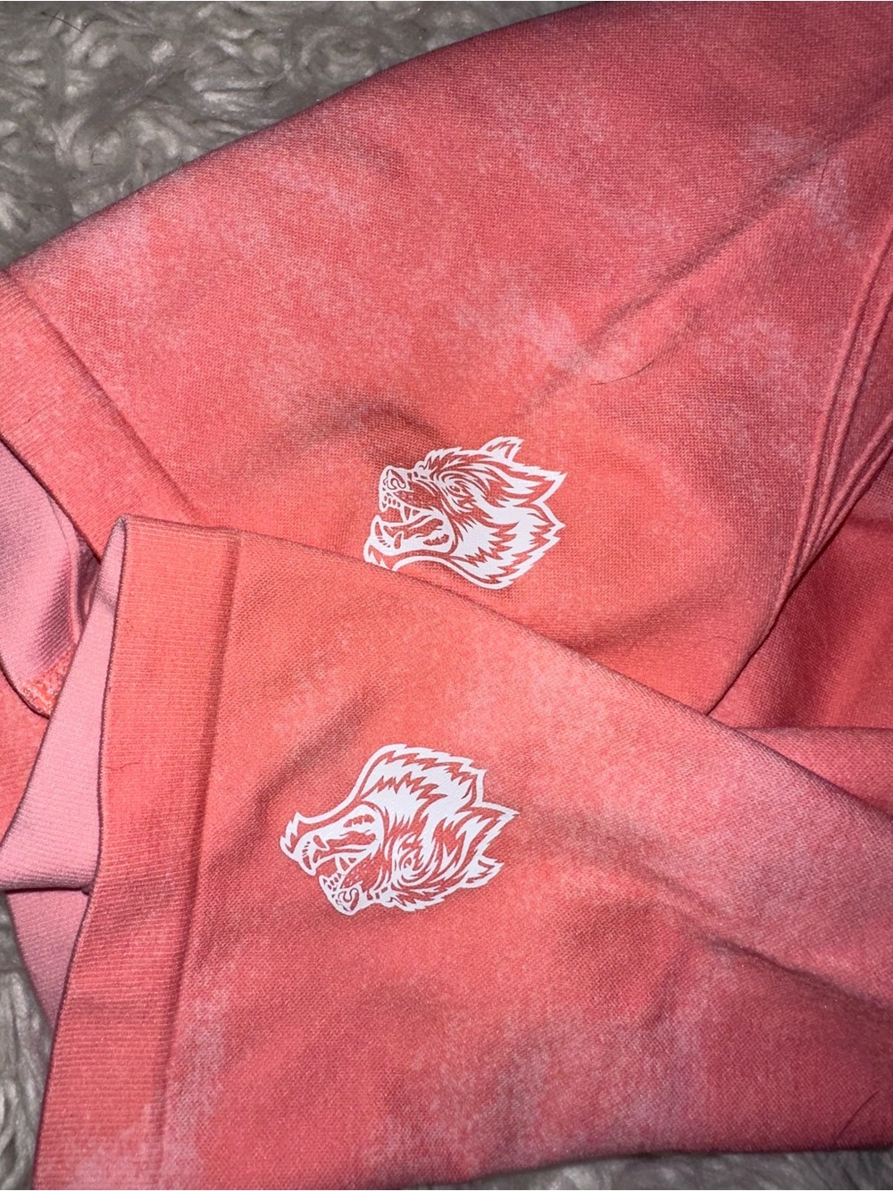 Darc Sport Coral Pink Tie-Dye Athletic Shorts - Picture 3 of 3